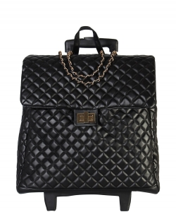 Fashion Quilted Luggage Bag XC6575 BLACK/